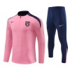 Sudadera De Entrenamiento Atlético Madrid Cremallera De Cuarto 2024-25 Rosa - Niño